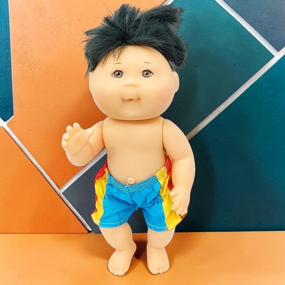 VTG Mattel Cabbage Patch Kids Asian Boy Splash n Tan Doll Vinyl MB1 Shorts 1995